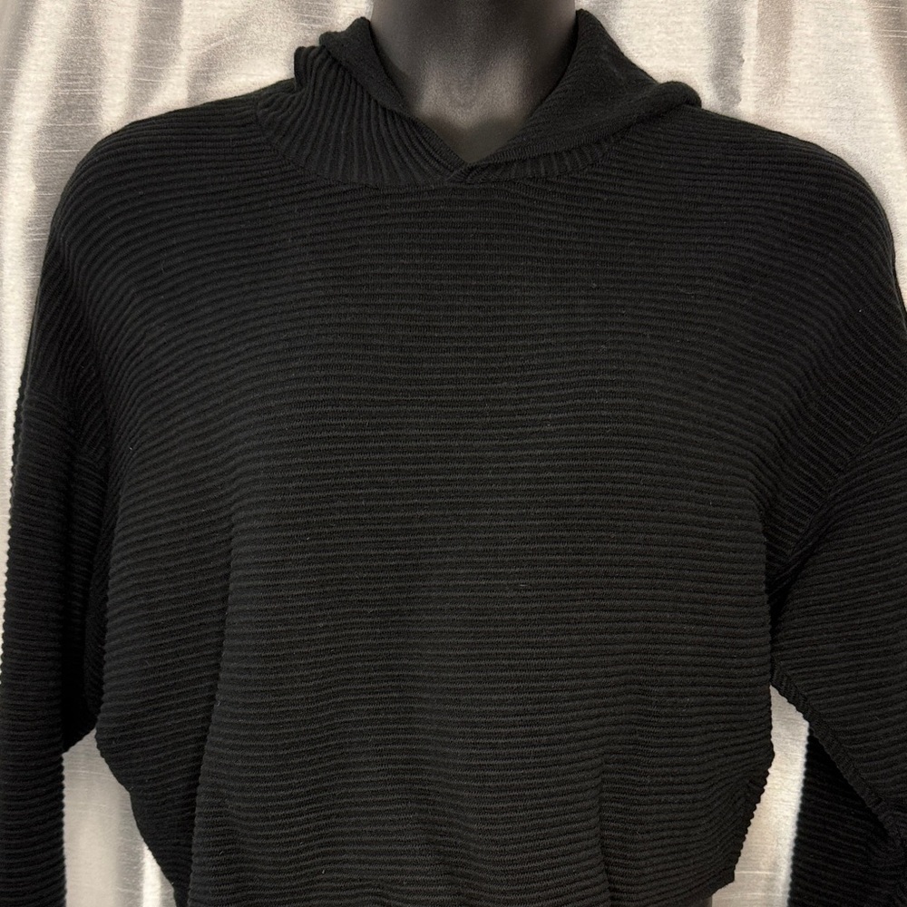 Offline by Aerie Hooded Knit Pullover Drop Shoulder Oversized Ribbed Women’s M